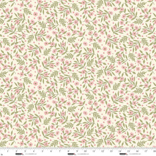 Layla - Quilting Cotton Fabric - Daisy - Warm White