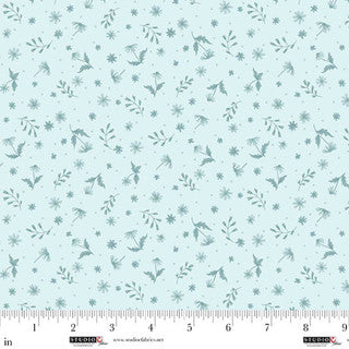 Layla - Quilting Cotton Fabric - Mini Wild Flowers - Pale Blue
