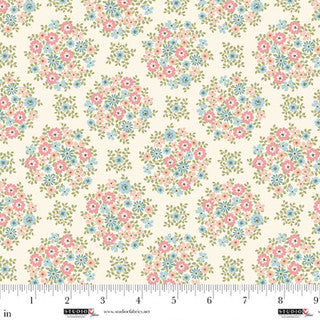 Layla - Quilting Cotton Fabric - Floral Bouquet - Warm White