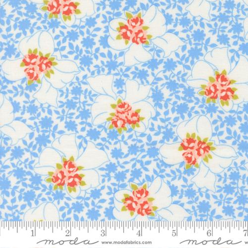 Rosie - Quilting Fabric - Nanas Apron Florals - Forget Me Not