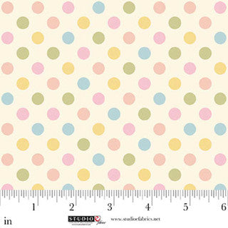 Layla - Quilting Cotton Fabric - Polka Dot - Warm White
