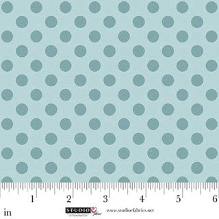Layla - Quilting Cotton Fabric - Polka Dot - Serene Blue