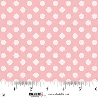 Layla - Quilting Cotton Fabric - Polka Dot - Rose