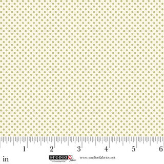 Layla - Quilting Cotton Fabric - Swiss Dot - Warm White