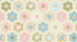 Layla - Quilting Cotton Fabric - Grandma's Garden Cheater Quilt