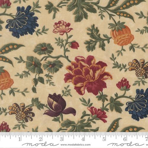 Quail Run - Quilting Cotton Fabric - Meadowland Florals - Tan