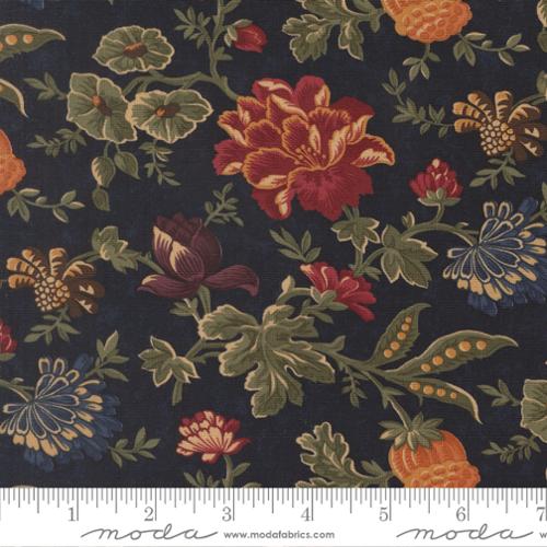 Quail Run - Quilting Cotton Fabric - Meadowland Florals - Indigo