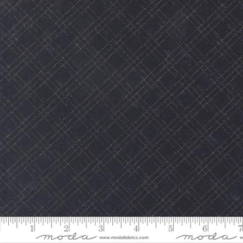 Quail Run - Quilting Cotton Fabric - Stitched Plaid Checks and Plaids - Indigo