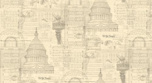 3 Sisters Patriotic - Quilting Cotton - Americana Patriotic Buildings - Porcelain