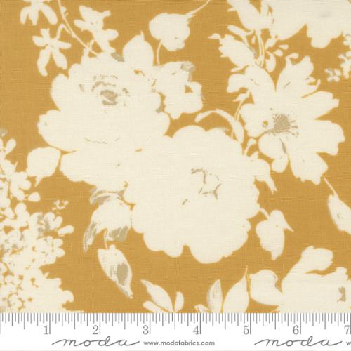 Arabesque - Quilting Cotton - Whisper Florals Abstract - Honey
