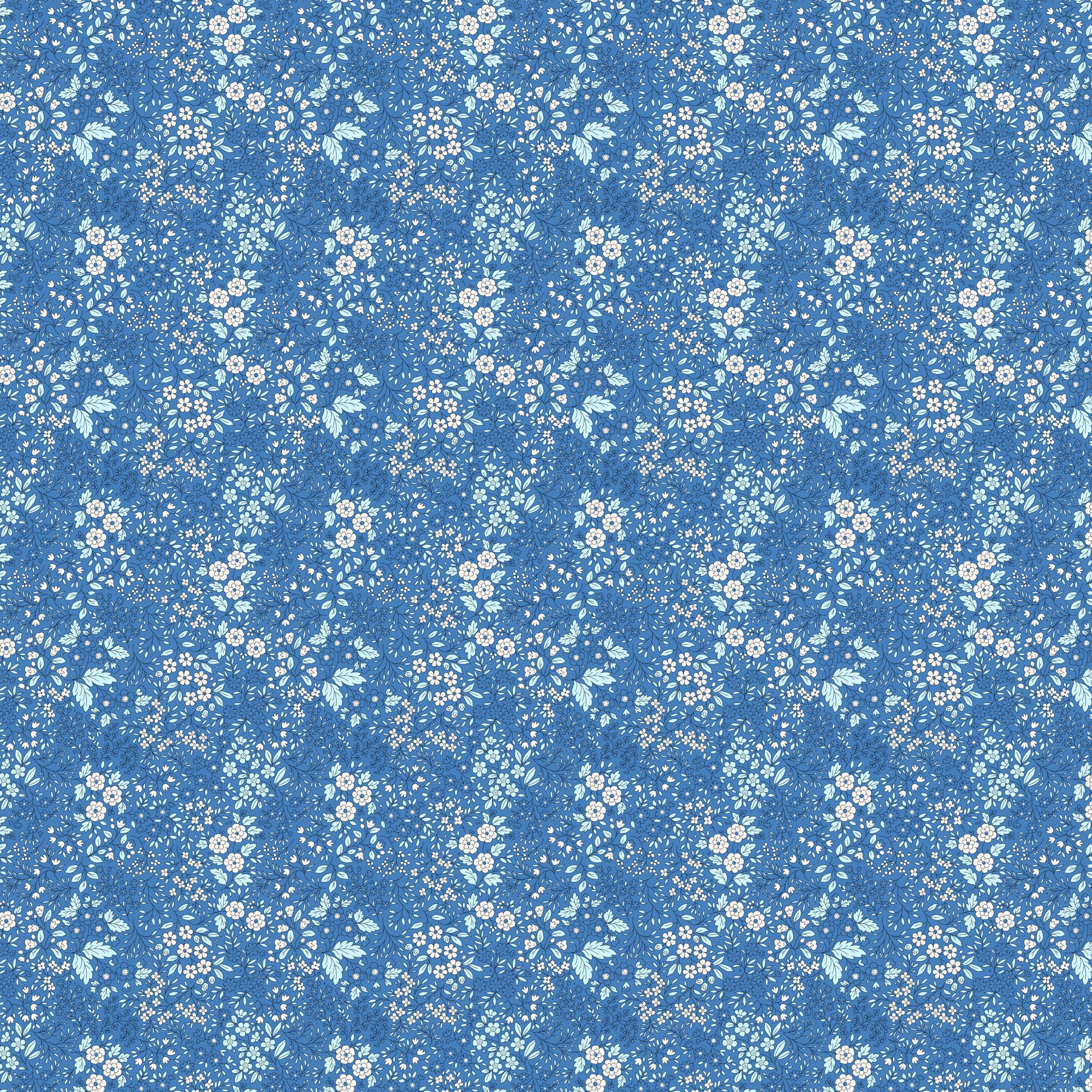 Pocket Posies – Quilting Cotton Fabric – Prairie – Blue