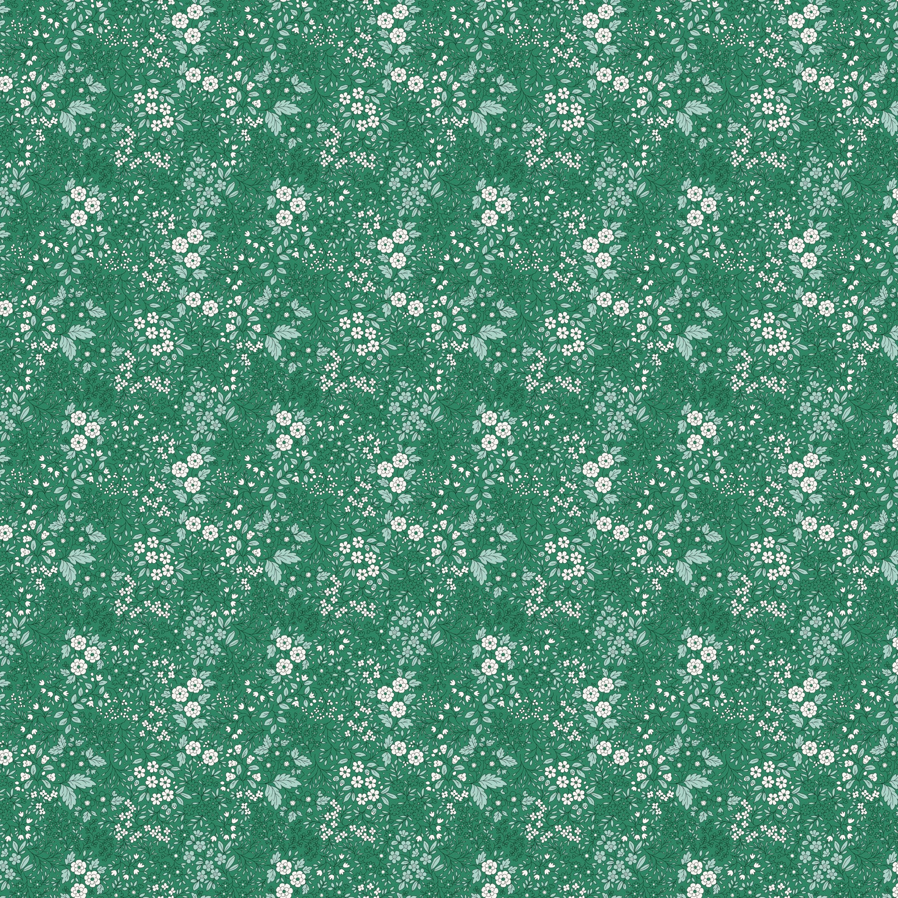 Pocket Posies – Quilting Cotton Fabric – Prairie – Green
