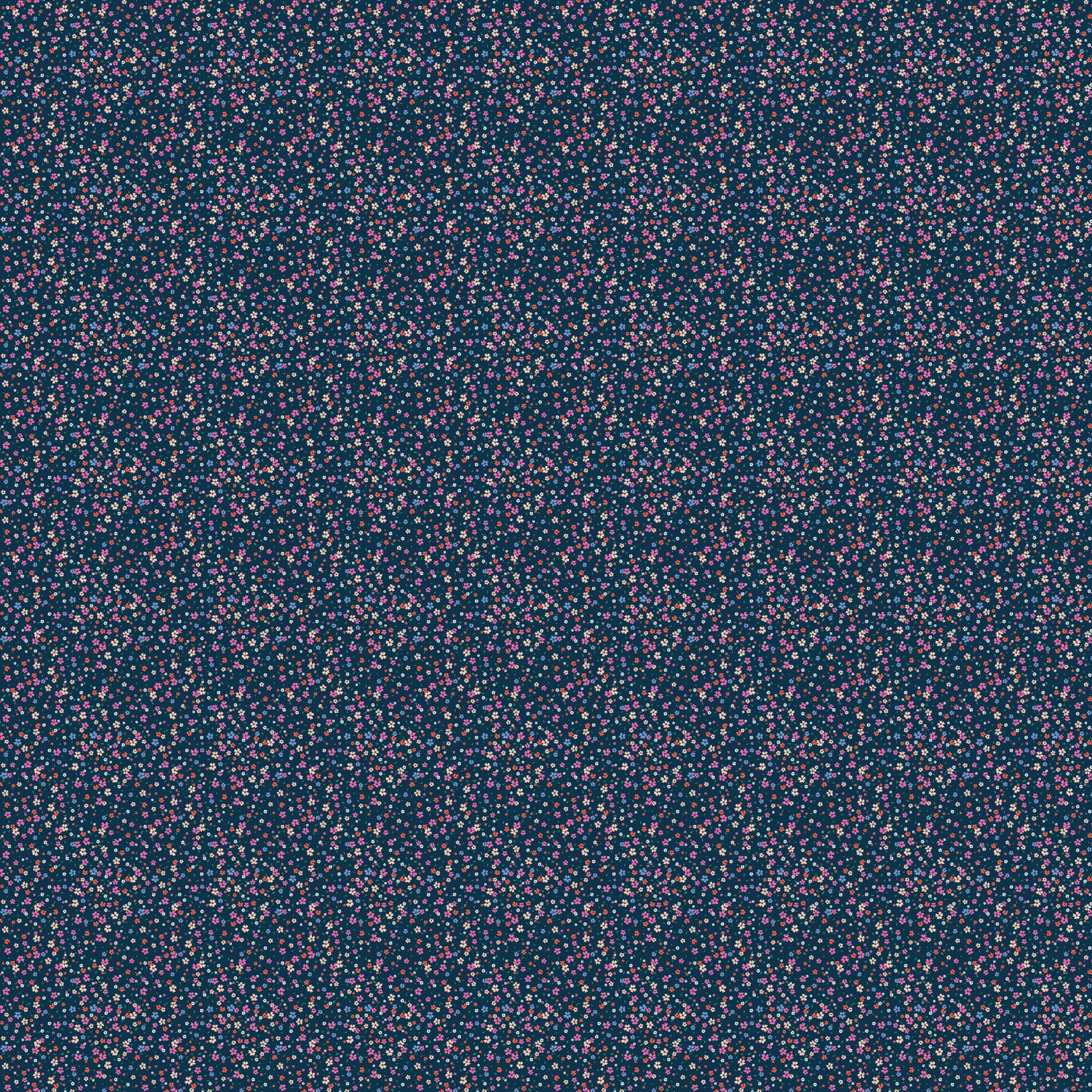 Pocket Posies – Quilting Cotton Fabric – Petal Drift – Navy