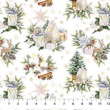 Snowbound - Quilting Cotton Fabric - White Christmas - White