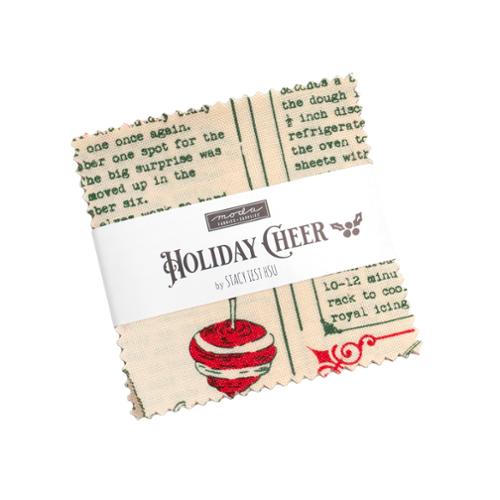 Holiday Cheer - Precut Quilting Cotton Fabric - 2.5" x 2.5" Mini Charm