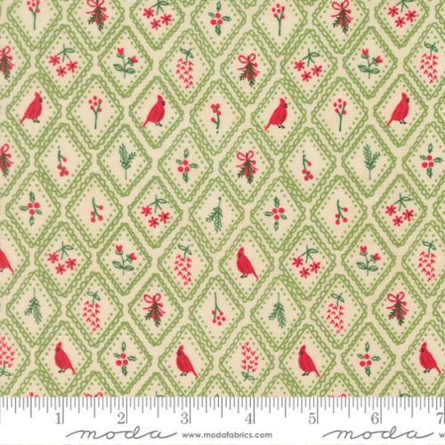 Holiday Cheer - Quilting Cotton Fabric - Christmas Charm Blenders Cardinal - Mistletoe