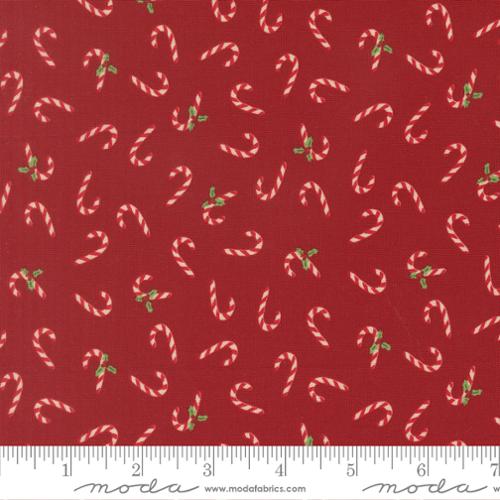 Holiday Cheer - Quilting Cotton Fabric - Candy Cane Novelty - Cardinal