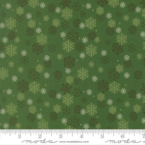 Holiday Cheer - Quilting Cotton Fabric - Snow Flurry Blenders Snowflake - Evergreen