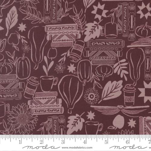 Windfall - Quilting Cotton Fabric - Cozy Up Fall - Merlot