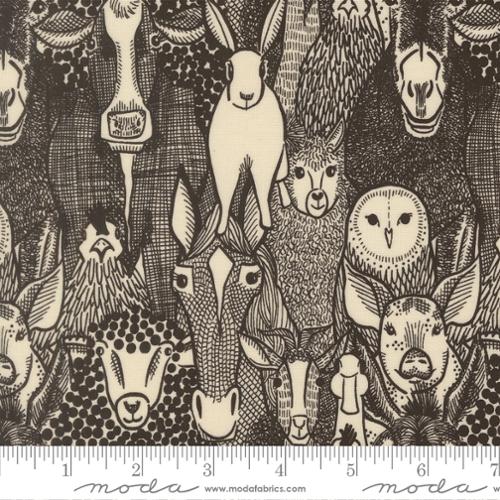 The Henhouse - Quilting Cotton - Barnyard Faces Novelty Animals - Iron