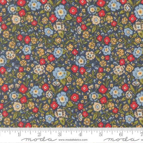 The Henhouse - Quilting Cotton - Calico Small Floral - Denim