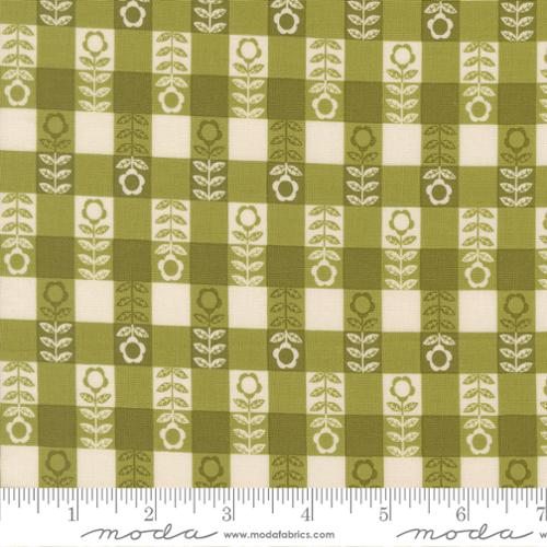 The Henhouse - Quilting Cotton - Flower Plaid Checks and Plaids Gingham - Grass