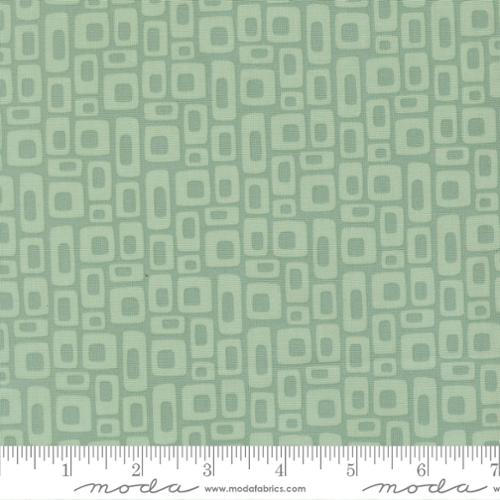 Scenery - Quilting Cotton Fabric - Marshmallow Geometrics - Dusty Jade