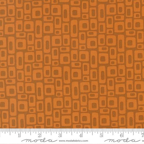 Scenery - Quilting Cotton Fabric - Marshmallow Geometrics - Rusty