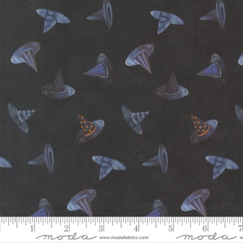 Coven - Quilting Cotton Fabric - Witch Hats Novelty - Onyx