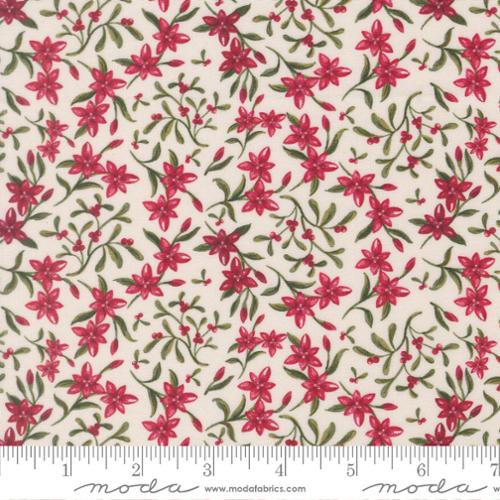 Silent Night - Quilting Cotton Fabric - Star of Bethlehem Floral Small Floral - Lamb
