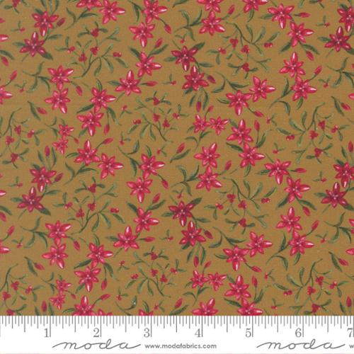 Silent Night - Quilting Cotton Fabric - Star of Bethlehem Floral Small Floral - Sage