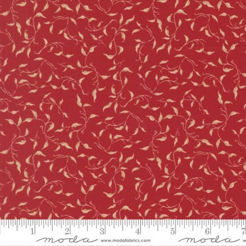 Silent Night - Quilting Cotton Fabric - Golden Vines Blenders - Crimson