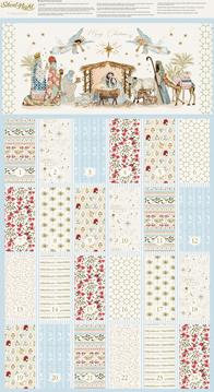 Silent Night - Quilting Cotton Fabric Panel - Advent Calendar Panel