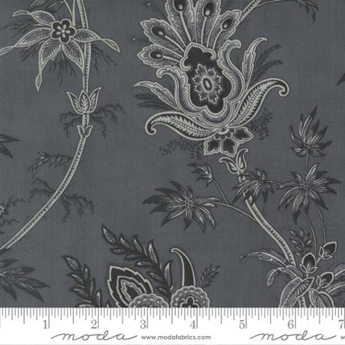Breathtaking Blues - Quilting Cotton Fabric - Plume Florals Jacobean - Dusk