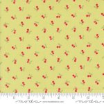 Cali & Co - Quilting Cotton Fabric - Cherries - Light Lime
