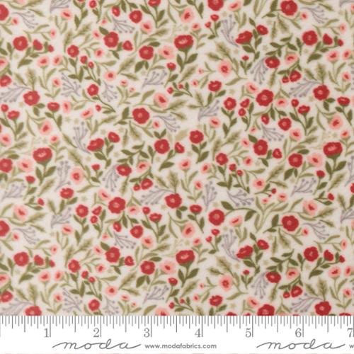 Christmas Eve - Cuddle Fabric - Christmas Posies Florals - Snow