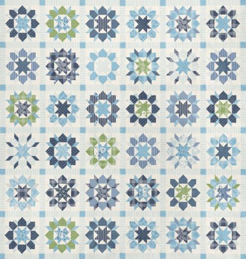 Nantucket Summer Quilt Cuddle - Cuddle Fabric - Swoon Cheater Patchwork - Multi