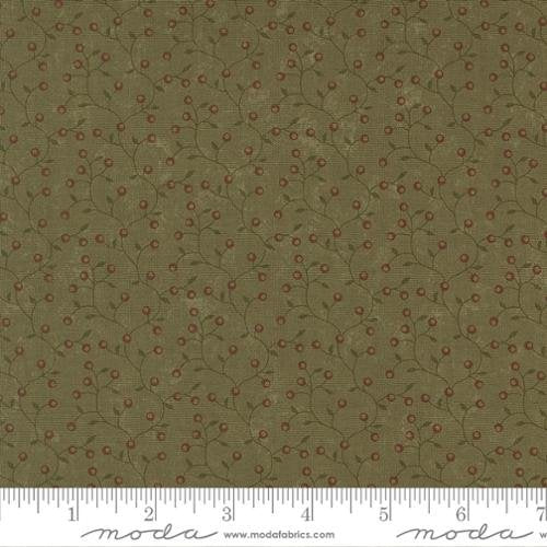 Wheatland - Quilting Cotton Fabric - Bittersweet Blenders Vines Berry - Pine
