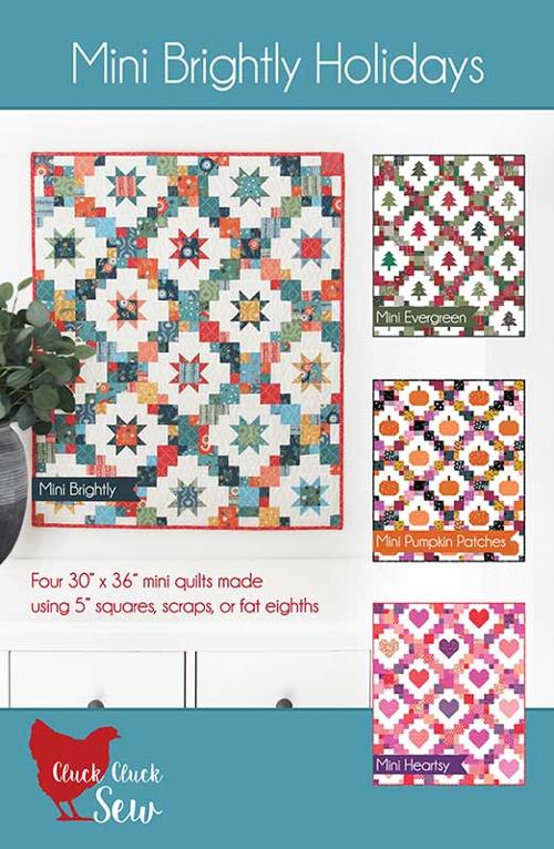 Quilt Pattern - Mini Brightly Holidays - Mini Patchwork