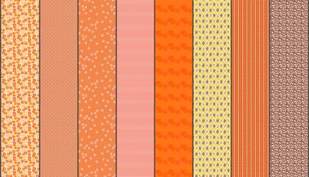 Gathered Lollies - Quilting Cotton Fabric - Eight Blenders - Hazel