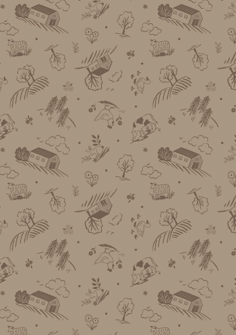 Country Croft - Quilting Cotton Fabric - Country Croft - Brown