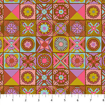 Rhapsody - Quilting Cotton Fabric - Cottage Kitchen - Rust