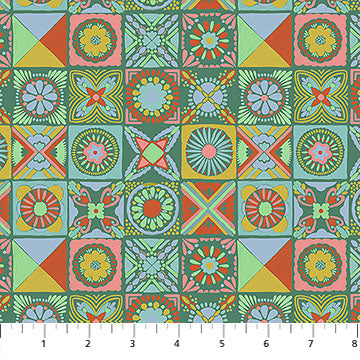 Rhapsody - Quilting Cotton Fabric - Cottage Kitchen - Jade