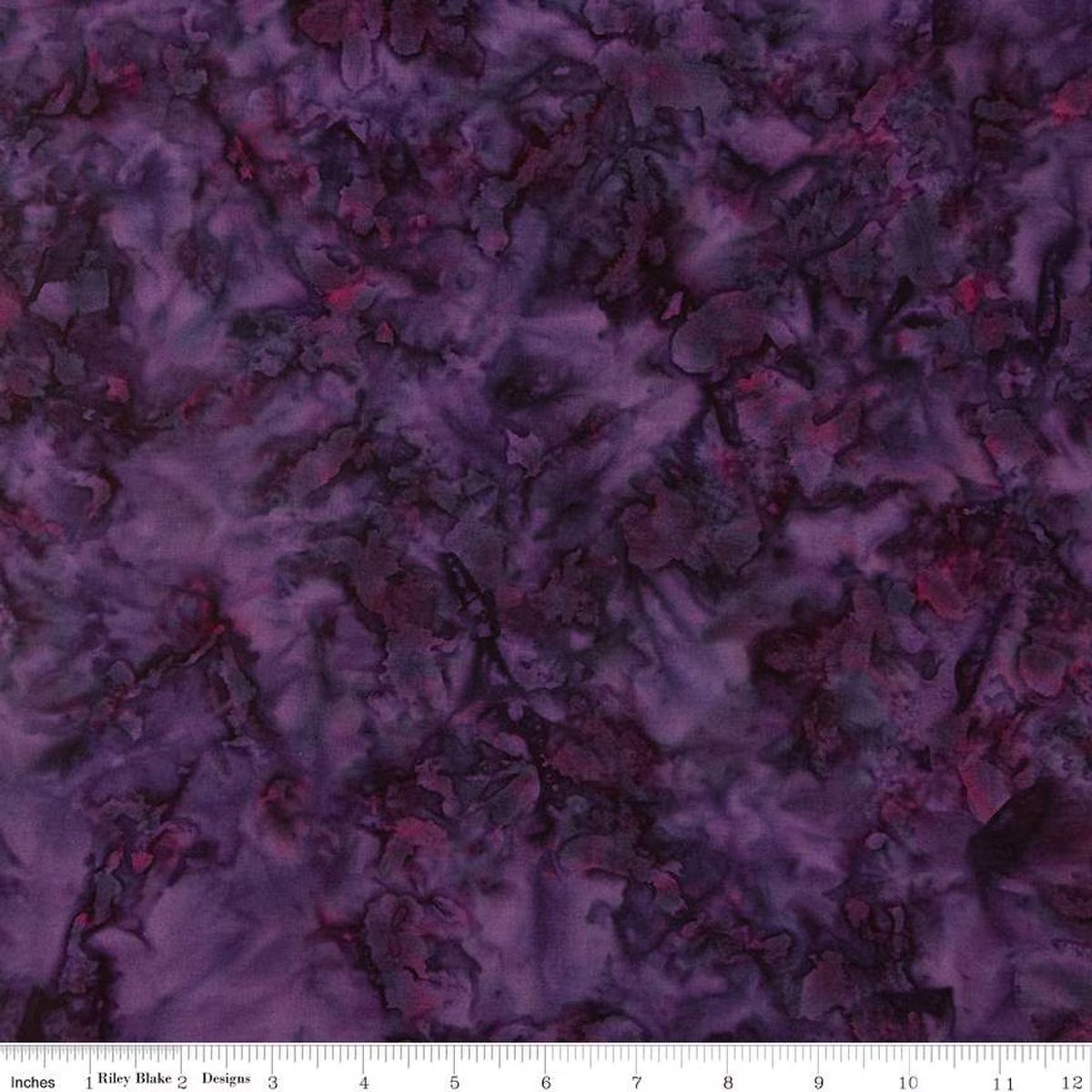 Cotton Fabric - Batiks Basics - Play Mottled Purple - Outburst
