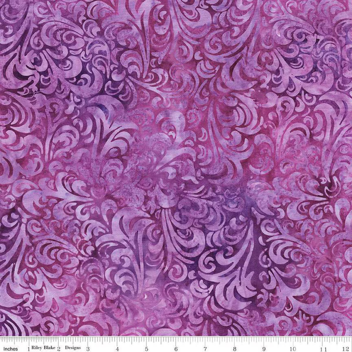 Cotton Fabric - Batiks - Twirl & Swirl - Razzmic Berry