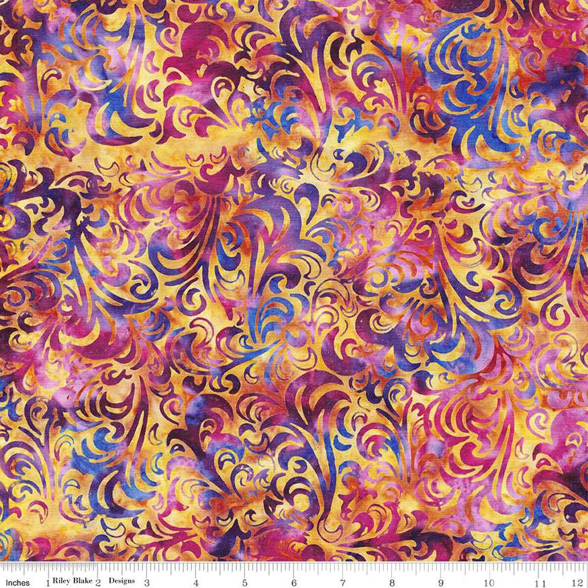 Cotton Fabric - Batiks - Twirl & Swirl - Golden Moxie
