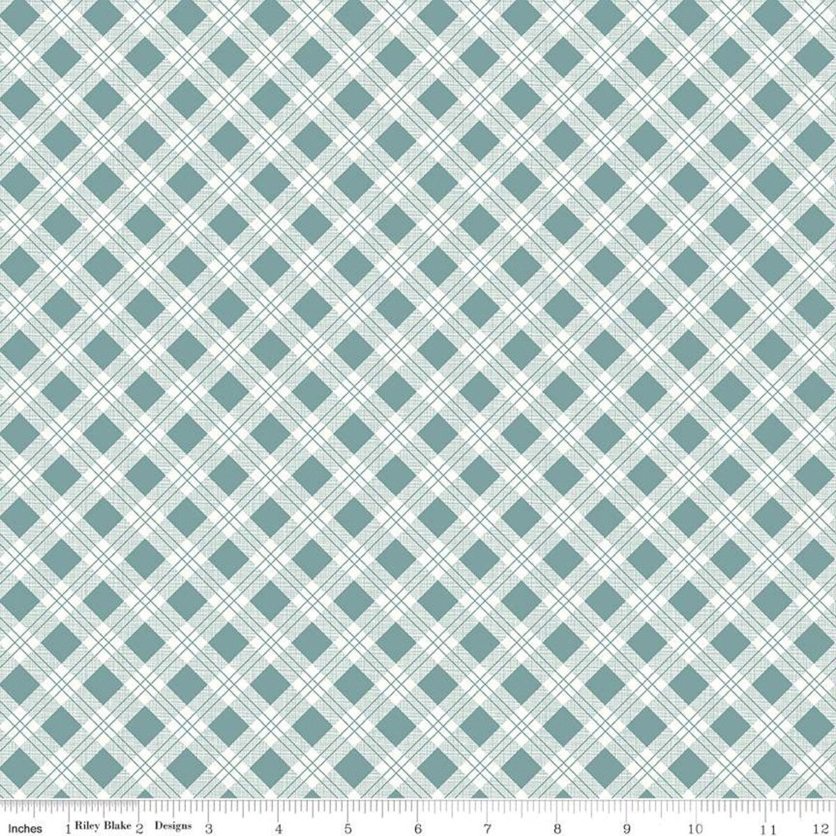 Bee Plaids – Quilting Cotton Fabric – Scarecrow - Teal