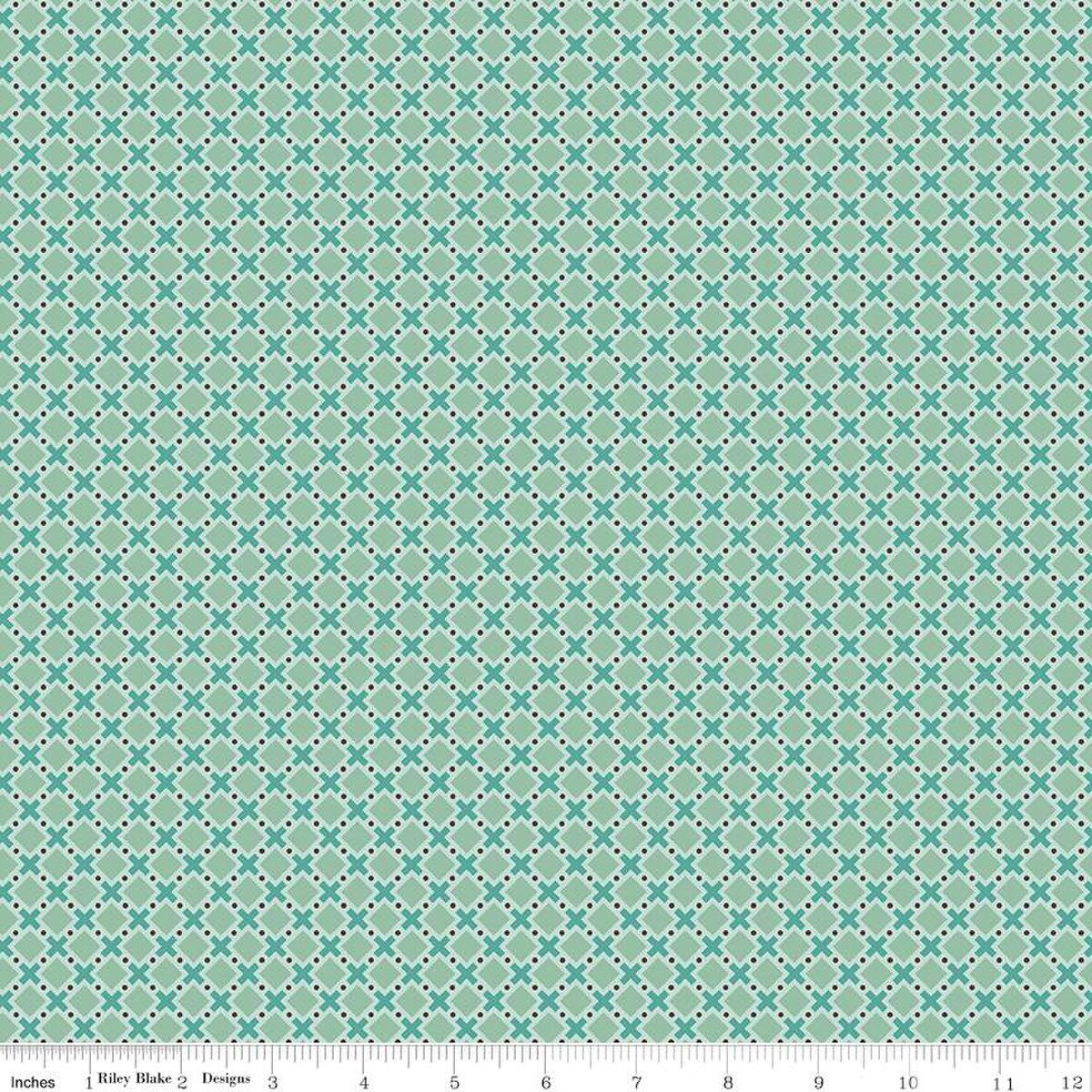 Bee Plaids – Quilting Cotton Fabric – Orchard - Sea Glass