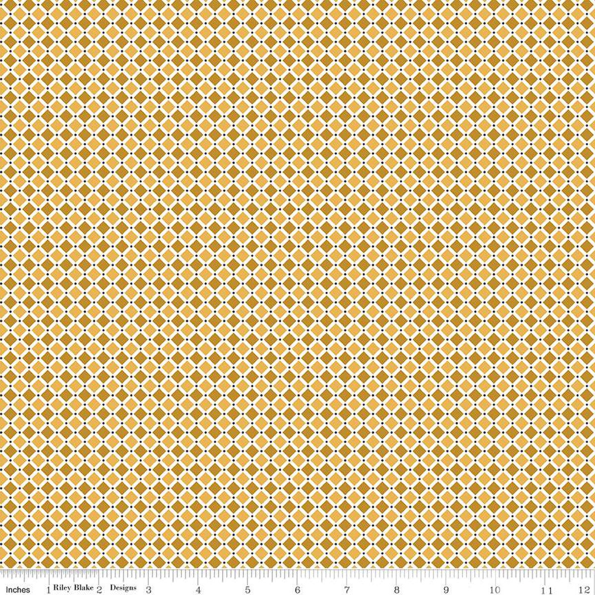 Bee Plaids – Quilting Cotton Fabric – Pie - Butterscotch