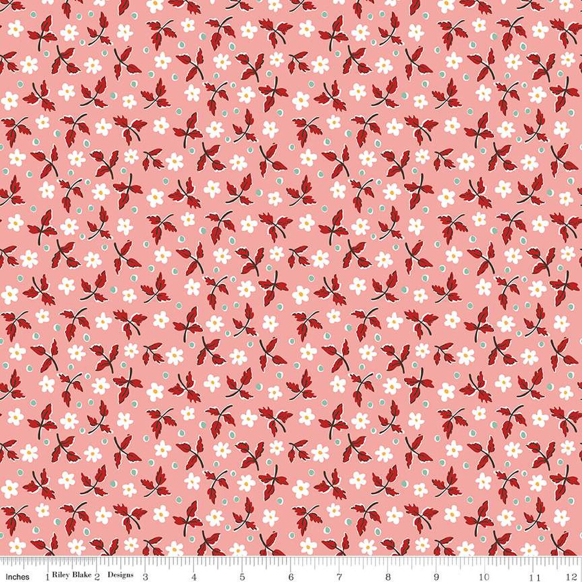 Prairie - Quilting Cotton Fabric - Dress Heirloom - Coral